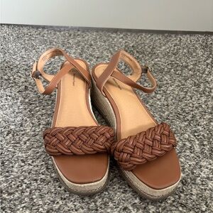 Time and Tru Brown Quilted Sandals